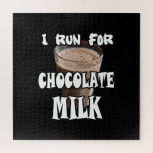 Ik ren voor Chocolademelk Hardlopen Legpuzzel