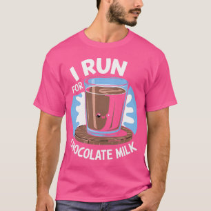 Ik Ren Voor Chocolademelk Hardlopen T-shirt