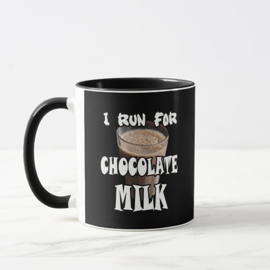 Ik ren voor Chocolate Melk. Mok (Links)