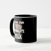 Ik ren voor Chocolate Melk. Mok (Voorkant links)