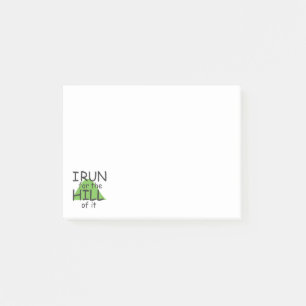 Ik ren voor de heuvel © - Funny Runner Thema Post-it® Notes