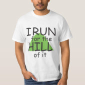 Ik ren voor de heuvel © - Funny Runner Thema T-shirt (Voorkant)