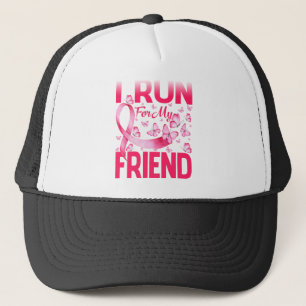 Ik ren voor mijn vriendenkwalk Breast Cancer Bewus Trucker Pet