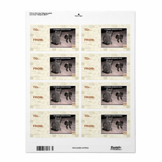 Ik repareer puppy etiket (Full Sheet)