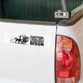 Ik Rijd Als Een Stampede Bizon Bumpersticker (Op Truck)