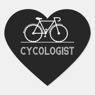 Ik rijd altijd 's ochtends een fietser naar gezond hart sticker