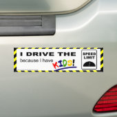 Ik rijd de snelheidslimiet... bumpersticker (Op auto)