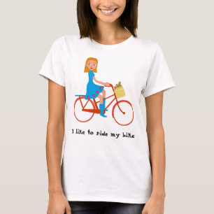 Ik rijd graag met mijn fiets t-shirt
