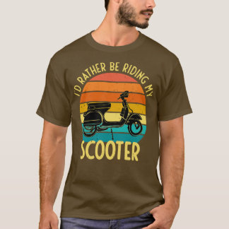 Ik rijd liever op mijn scooter bromfiets cadeau t-shirt