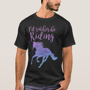 Ik rijd liever paard en ruiter t-shirt