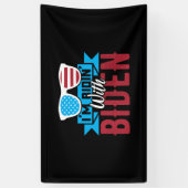 Ik rijd met Biden Spandoek (Verticaal)