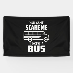 Ik rijd met een bus spandoek
