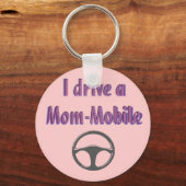 Ik rijd met een moeder mobiel sleutelhanger (Voorkant)