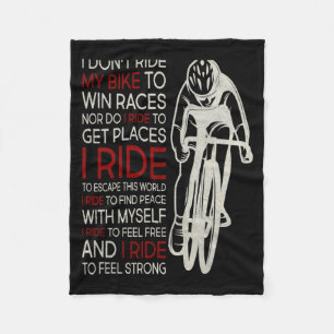 Ik Rijd Niet Op Mijn Fiets Om Wedstrijden Te Winne Fleece Deken