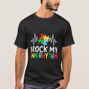 Ik rock mijn eigen ritme autisme bewustzijn jongen t-shirt