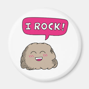 Ik Rock, Schattige Cartoon Rots Humor Magneet