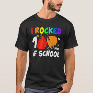 Ik Rockte 100 Dagen School Muziek Gitaar 100ste Da T-shirt
