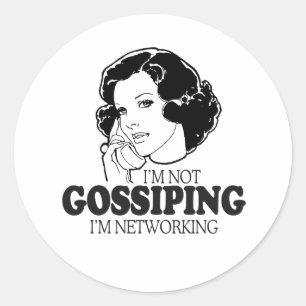 IK RODDEL NIET, IK NETWERK RONDE STICKER