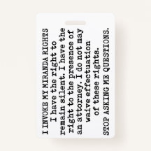 Ik roep mijn Miranda-rechten in/ik stem niet in me