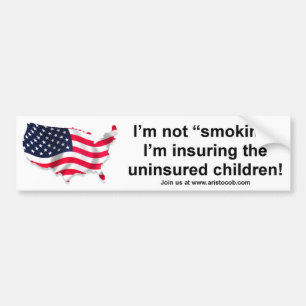 Ik roken niet, ik verzeker de kinderen bumpersticker