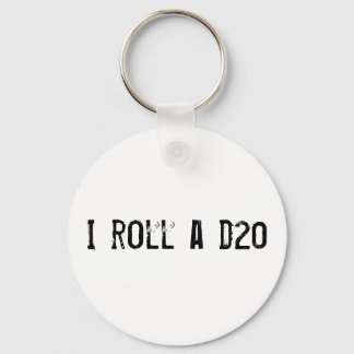 Ik rol een d20 - sleutelhanger