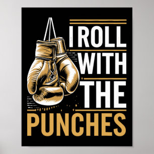 Ik rol met de stoten Boxer Sports Strength Athl Poster