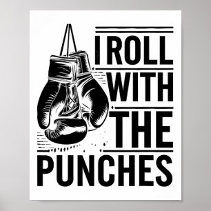 Ik rol met de vuisten Boxer Sport Kracht Atleet Poster