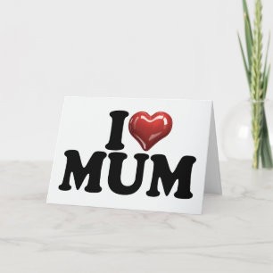 Ik rood glanzend hart MAMMOE moedersdag mama verja Kaart