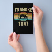 Ik rook dat grappige retro BBQ varkensvlees gril c Flyer (Hand)