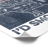 Ik rook dat rundervarkensslager grappig gesneden h poster (Hoek)