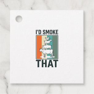 Ik rook dat vintage BBQ boerderij dieren ontwerp Bedankjes Labels