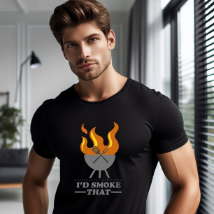 Ik rook die BBQ Grill Tools Typografie T-shirt