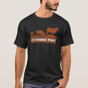 Ik Rook Die Kip Varken Koe Grasgevoerd T-shirt