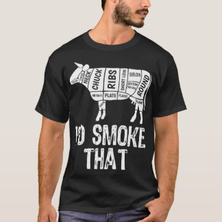 Ik rook die Koe BBQ die rookt barbecue T-shirt