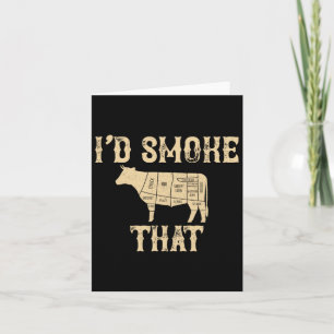 Ik rookte dat Koe BBQ-grillcadeau Kaart