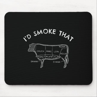 Ik rookte die Koe Funny Smoking BBQ Grilling Gift Muismat