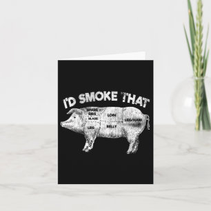 Ik rookte die rare BBQ roker varkensvlees L Kaart