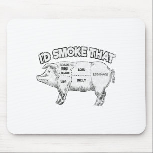 Ik rookte die rare BBQ roker varkensvlees L Muismat