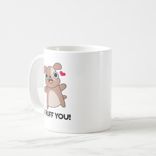 Ik Ruff je Funny Dog Pun Koffiemok (Voorkant links)