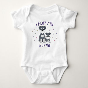 Ik Ruff My Nonna - Cute Puppy Dogs Romper