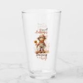 Ik ruik de herfst - Rustic Scarecrow & Sunflower Glas (Voorkant)