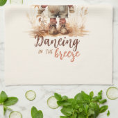 Ik ruik de herfst - Rustic Scarecrow & Sunflower Theedoek (Gevouwen)