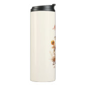 Ik ruik de herfst - Rustic Scarecrow & Sunflower Thermosbeker (Gedraaid links)