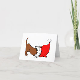 Ik ruik de kerstman! Doggy Kerst Kaart
