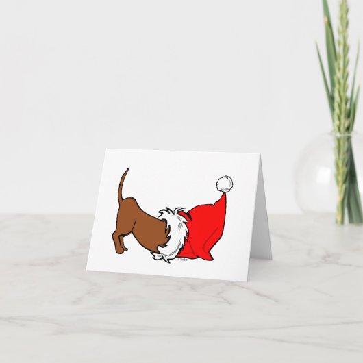 Ik ruik de kerstman! Doggy Kerst Kaart (Voorkant)