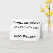 Ik ruik de verjaardag van oude mensen kaart (Gele Bloem)