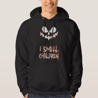 Ik ruik kinderen enge volwassen Halloween pompoen Hoodie