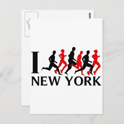 IK RUN NIEUW YORK BRIEFKAART (Voorkant / Achterkant)