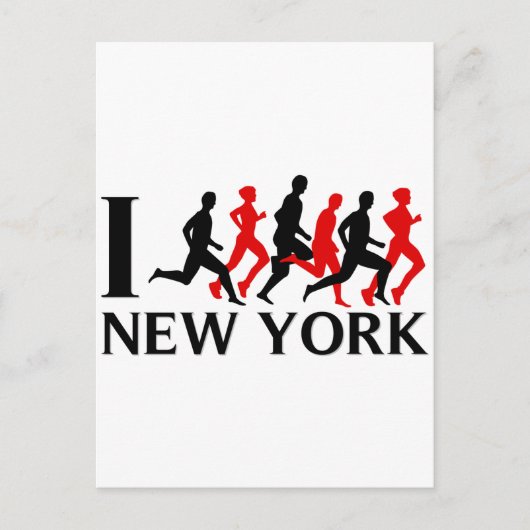 IK RUN NIEUW YORK BRIEFKAART (Voorkant)