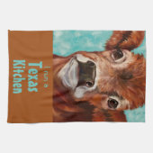 "Ik runde een keukenkoe uit Texas" Theedoek (Horizontaal)